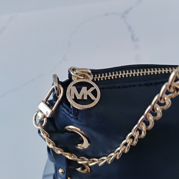 EUC Michael Kors Crossbody - Blue Leather w/Tassel (MSRP $328) - Picture 8 of 14